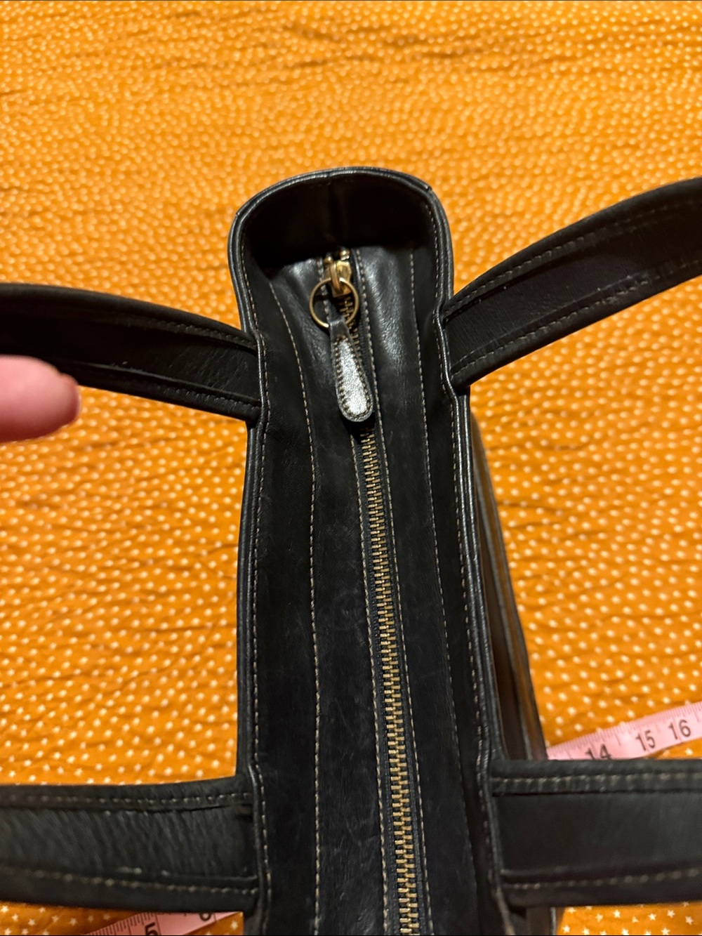 Coach Black Leather Top-Handle Tote - Picture 10 of 12